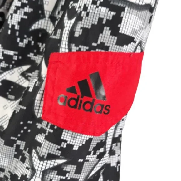 Adidas Boys Pull-On Board Shorts Swim Trunks w Cargo Pocket - Shark Print - M - Picture 5 of 8